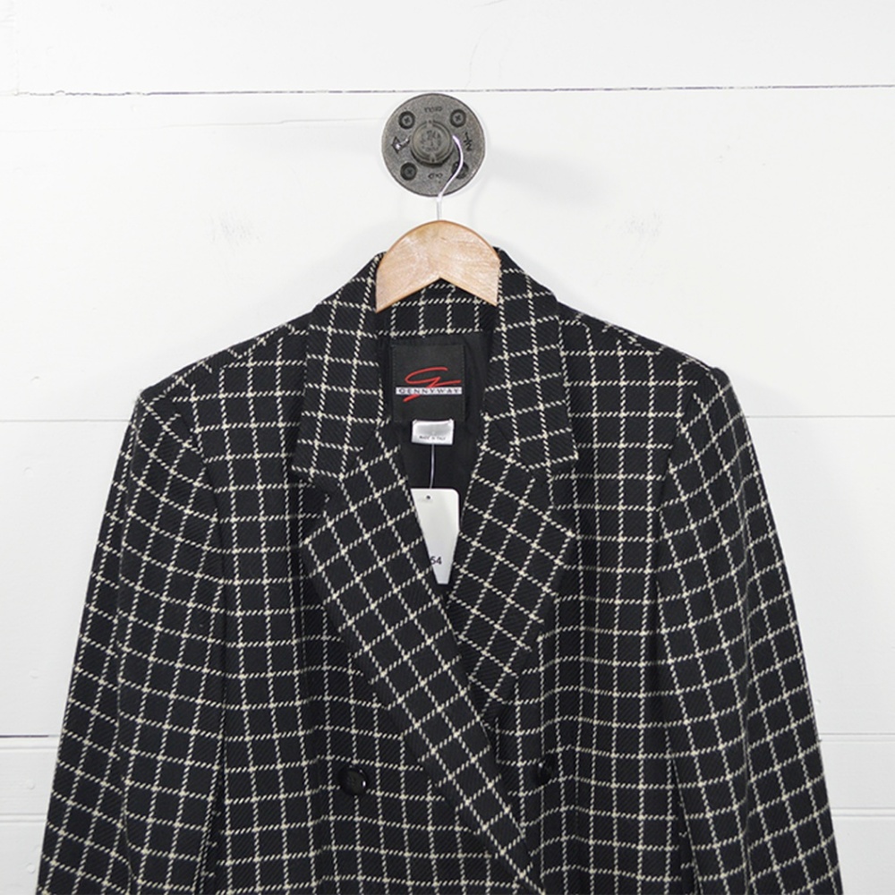 GENNY WAY PLAID WOOL BLAZER #154-31 - Picture 2 of 3